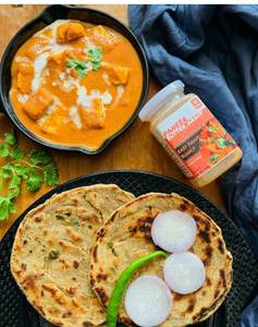 3 Plain Paratha With Paneer Butter Masala