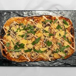 Sourdough Truffle Mushroom Pinsa Pizza