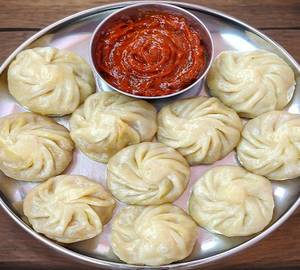 Veg steam momos [7 pieces]