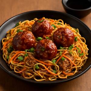 Veg manchurian noodles
