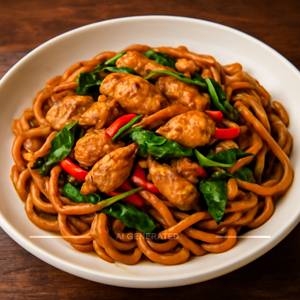 Chicken Spicy Basil Noodles