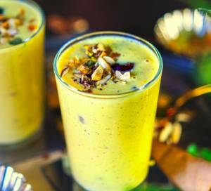Badam shake with ice cream