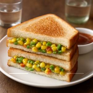 Corn Capsicum Sandwich