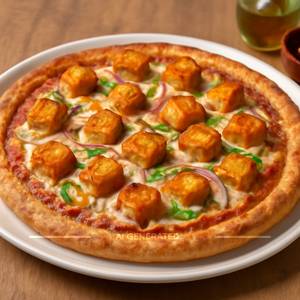 Crispy paneer pizza