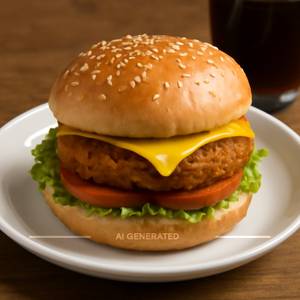 Aloo Tikki  Burger cheese