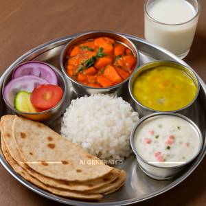 Kadhai paneer thali