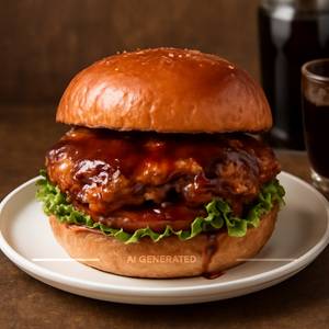 Barbeque chicken burger