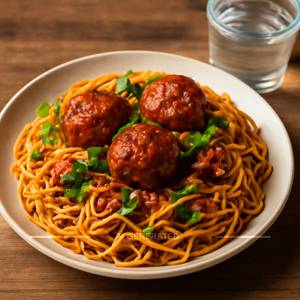 Veg Manchurian Noodles