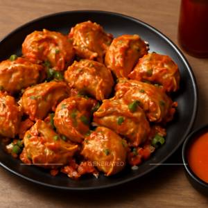 Chicken Chilli Momos [10 Pieces]