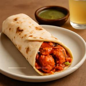 Tandoori paneer shawarma