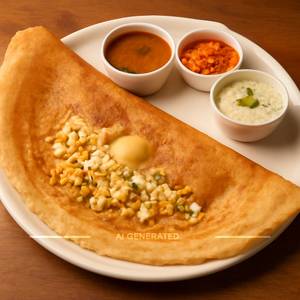 Butter Cheese Paneer Masala Dosa
