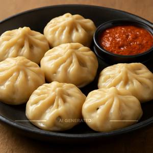 Chicken Cheese Momos [8 Pieces]