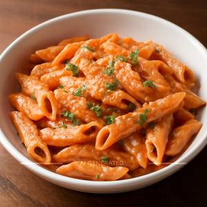 Pink sauce pasta