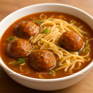 Veg Manchurian Noodles Gravy