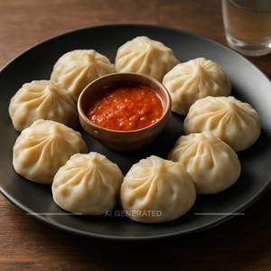 Chicken Steamed Momos [10 Pieces]