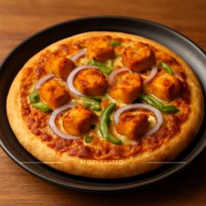 Paneer tikka pizza