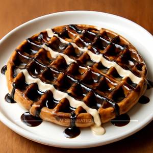 Triple chocolate waffle