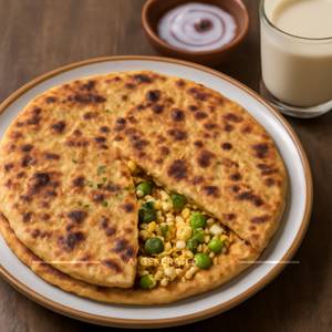 Paneer matar paratha