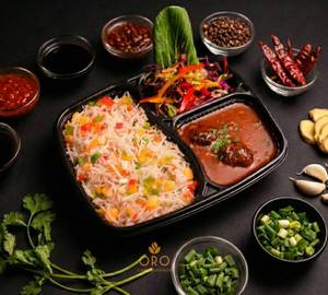 Veg Manchurian with Fried Rice