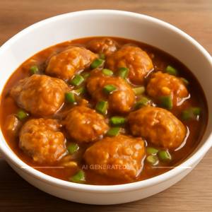 Chicken manchurian (dry) gravy