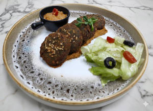 Falafel with Chilli Garlic Hummus