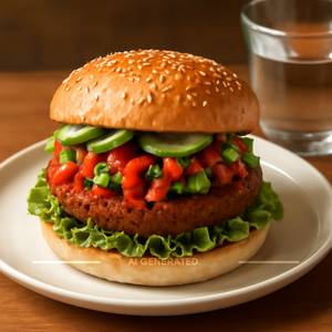 Veg salsa burger