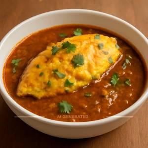 Egg omelette curry