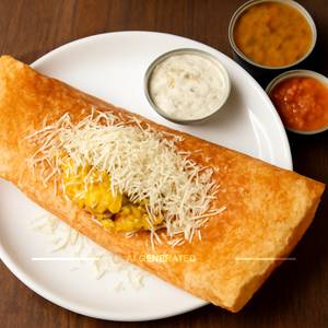 Cheese masala dosa