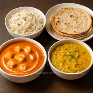 Dal Fry+ Paneer Bhurji+ 4 Butter Roti