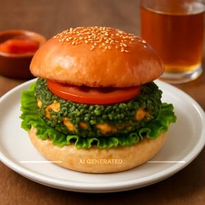 Spinach Corn Burger