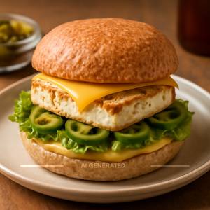 Veg paneer cheese burger