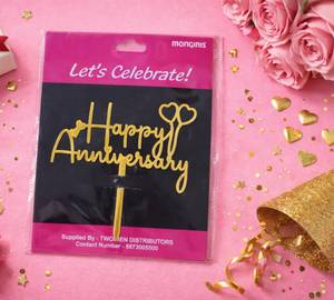 Happy Anniversary Cake Topper - Tmd 008