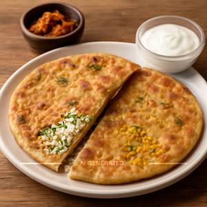Paneer Paratha + Gobi Paratha