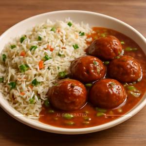 Rice With Manchurian Balls