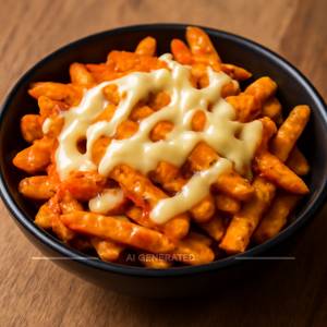Cheese peri peri fries