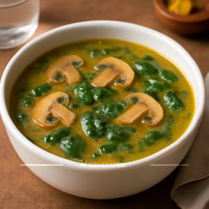 Mushroom With Spinach Soup