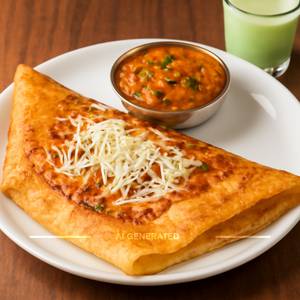 Cheese pavbhaji dosa