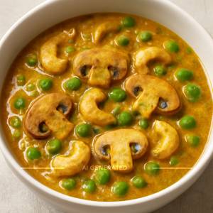 Kaju Mutter Mushroom Masala