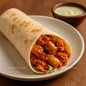 Chilli Garlic Paneer Shawarma