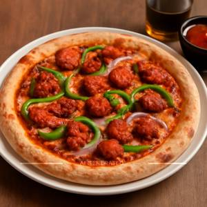 Chicken schezwan pizza