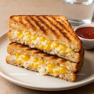 Corn Red Cheese Sandwich