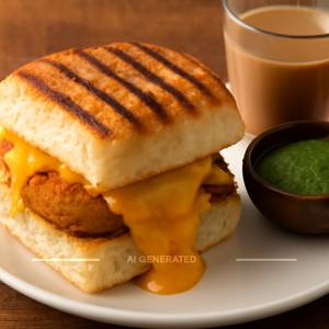 Classic Cheese Grilled Vada Pav