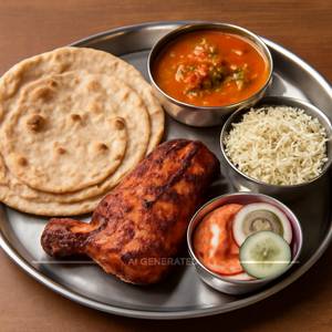 Chicken Roast Thali