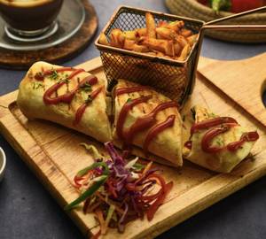 Bbq Paneer Wrap & Fries