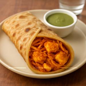 Paneer Shawarma In Paratha