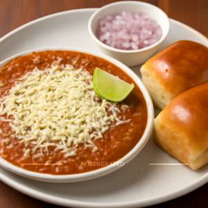 Cheese pav bhaji