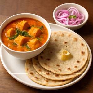 Paneer Masala & 3 Butter Phulka Combo