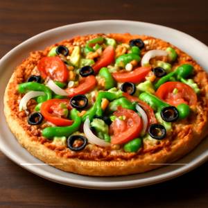 Veggie overloaded pizza