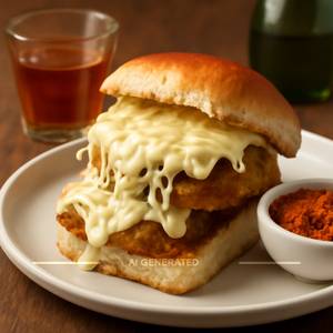Masala Double Cheese Vada Pav