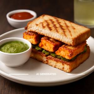 Paneer & Cheese  Tandoori Sandwich